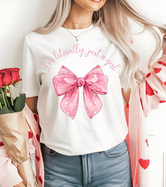 Valentines Day Just a Girl Bow