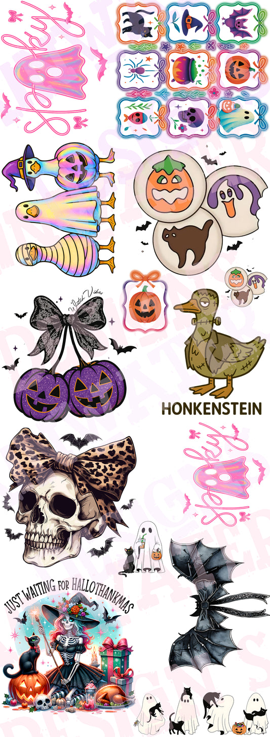 22x60 Premade Halloween Gangsheet