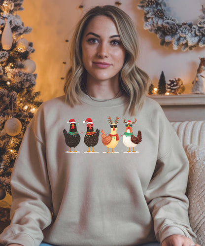 Christmas Chickens Sweatshirt