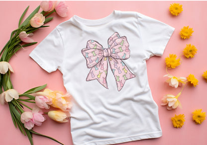 Easter Bunny Coquette Bow Tee