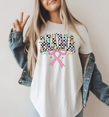 CHECKERBOARD EASTER MAMA TEE