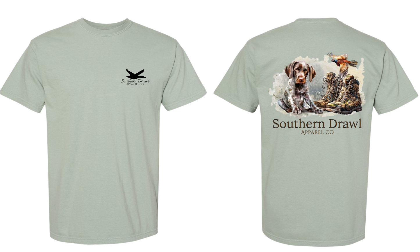 SD German Shorthair Pointer puppy Boots Duck