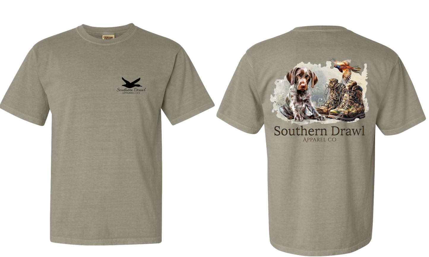 SD German Shorthair Pointer puppy Boots Duck