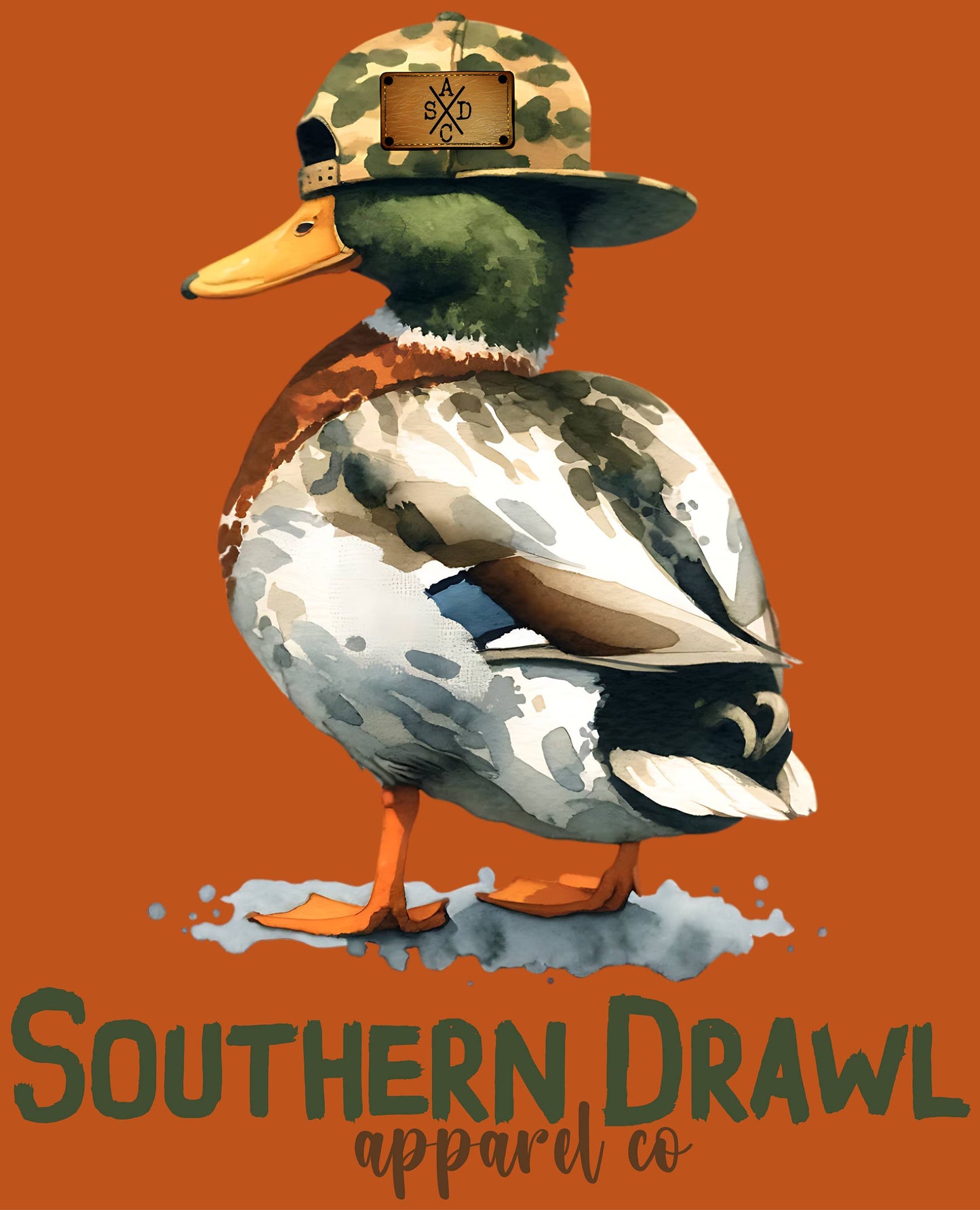 SD Duck wearing backwards hat