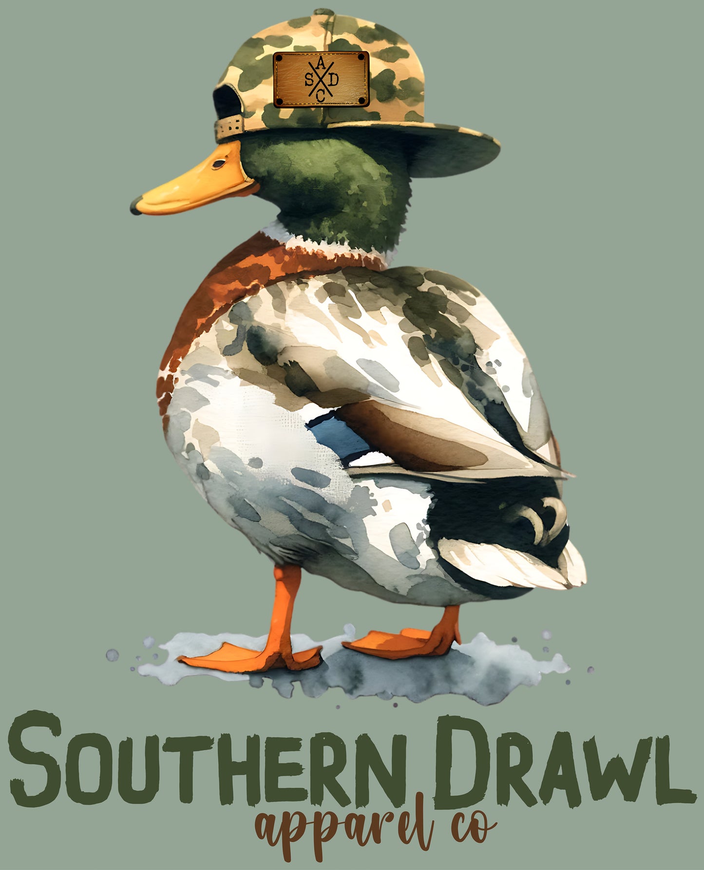SD Duck wearing backwards hat