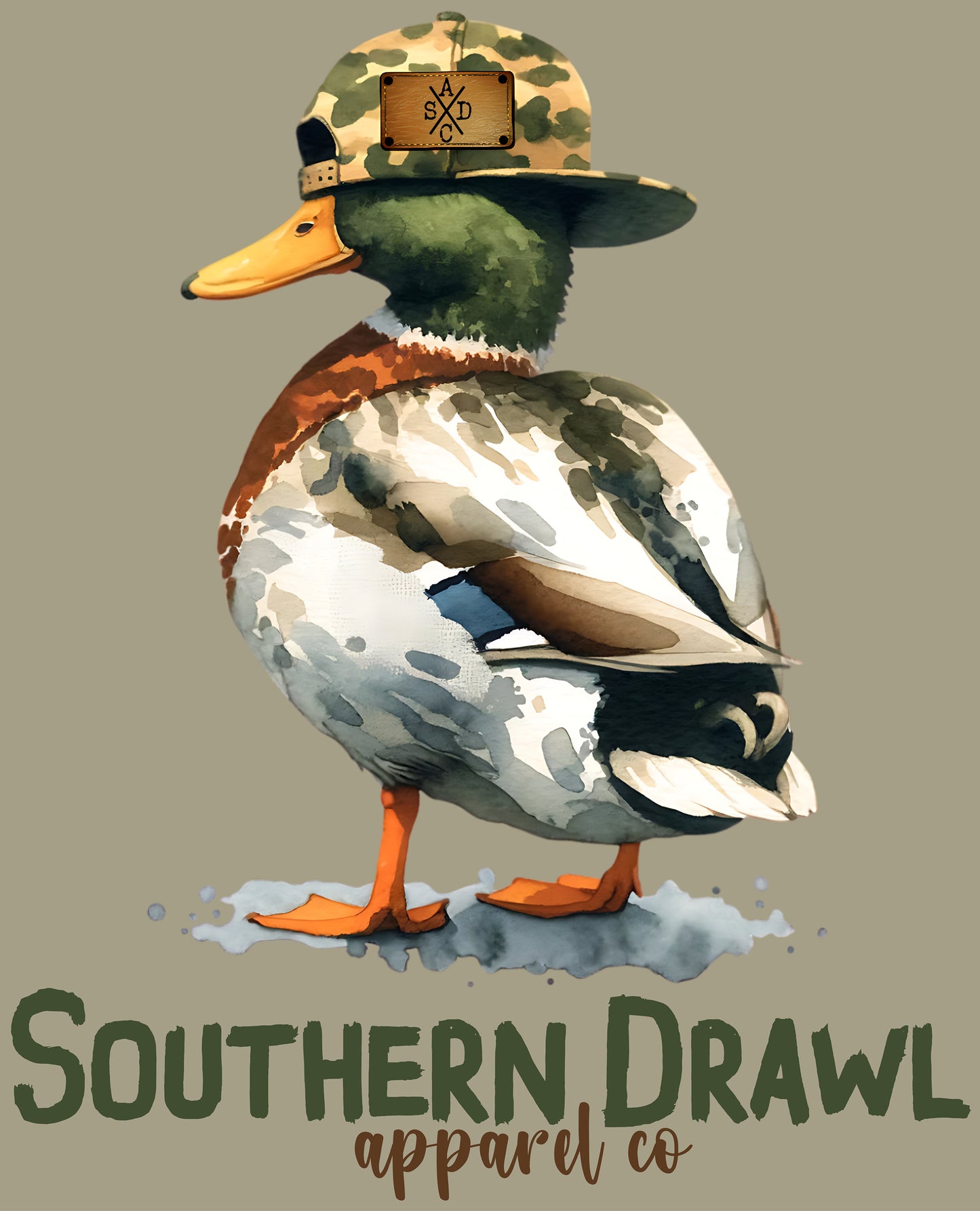 SD Duck wearing backwards hat