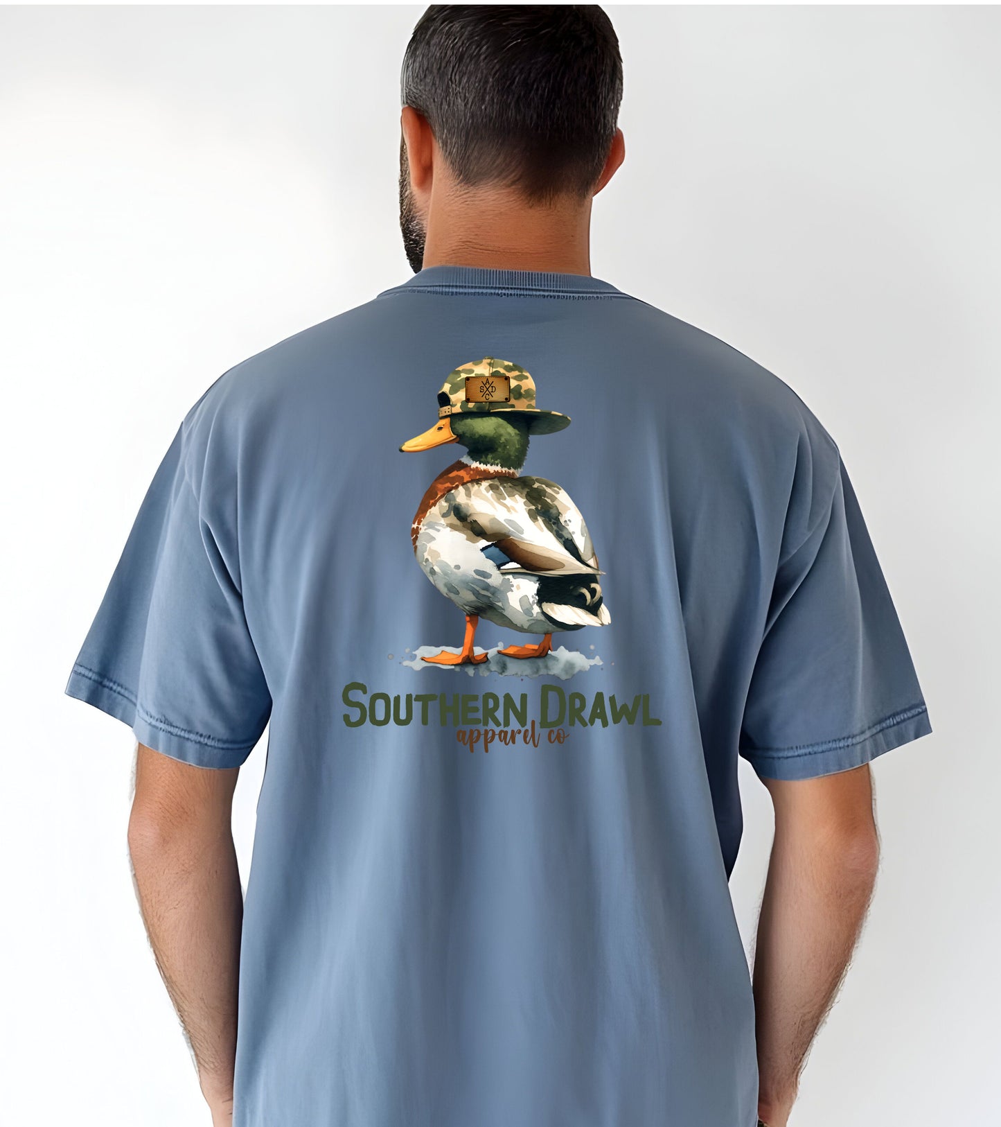 SD Duck wearing backwards hat