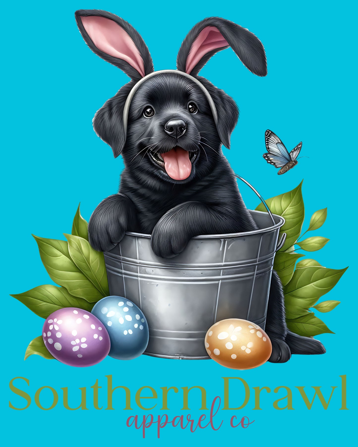 SD Easter Black Lab Bucket