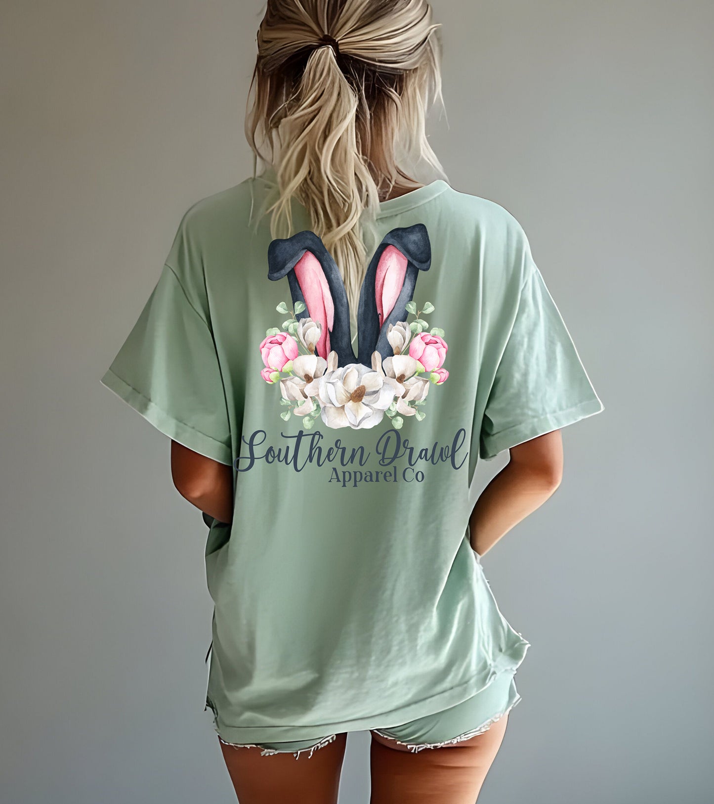 SD Floral Bunny Ears Easter Tee
