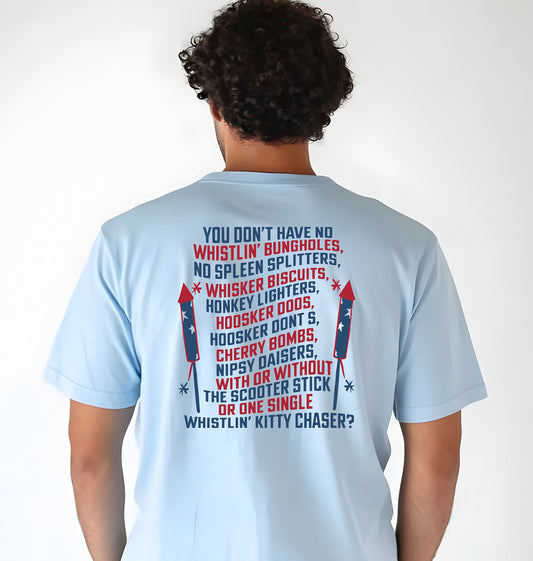 Whistlin' Kitty Chaser 4th of July Tee